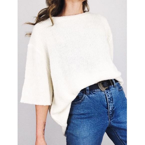 Zara Other - ZARA Slub Rib-Knit Short Sleeve Top